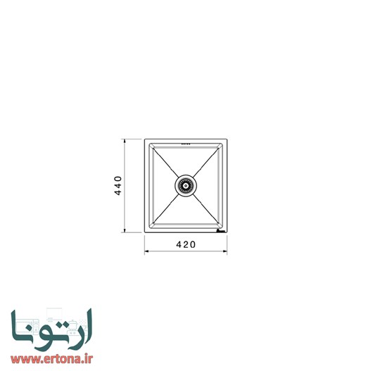 سینک توکار بیمکث مدل 726
